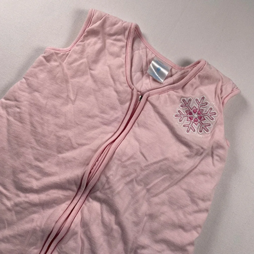 Halo SleepSack Pink Snowflake Quilted Wearable Blanket Sleep Bag Large